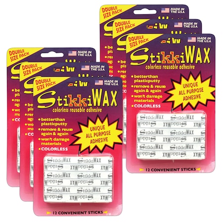 Stikkiworks StikkiWAX, 12 Sticks Per Pack, PK6 2010